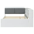 thumbnail image 6 of Euroco Full Size Modern Daybed with Storage Headboard and Twin Trundle in White Finish, 6 of 17