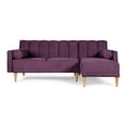 thumbnail image 2 of Sala Modular Reversible De Velvet Morado Modelo Xander, 2 of 11