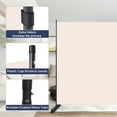 thumbnail image 3 of Room Divider Single Panel Privacy Screen, Wide Rolling Wall Divider with Lockable Wheels, Portable Room Partition Screen, Freestanding Room Divider Screen for Home Office, Beige, 3 of 7
