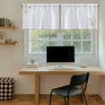thumbnail image 5 of Spring Daisy Floral Tier Curtains 24 Inch Length, Yellow Plaid Summer Botanical Cafe Short Curtains for Bathroom Over Sink, Small Kitchen Curtain Light Filtering Tiered Drapes 2 Panels 27.5"Wx24"L, 5 of 8