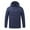 Blue, variant on Mens Snow Jackets Winter Thickened Heat Heating Usb Charging Jacket Solid Color Full Zip Hooded Coat Blue XXXL