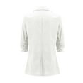 thumbnail image 3 of Clearance! Linen Blazer Jackets for Women,Casual Lightweight Cardigan Plus Size Long Sleeve Office Work Business Blazer Pockets Lapel 3/4 Sleeve Open Front Suit Jackets, 3 of 6