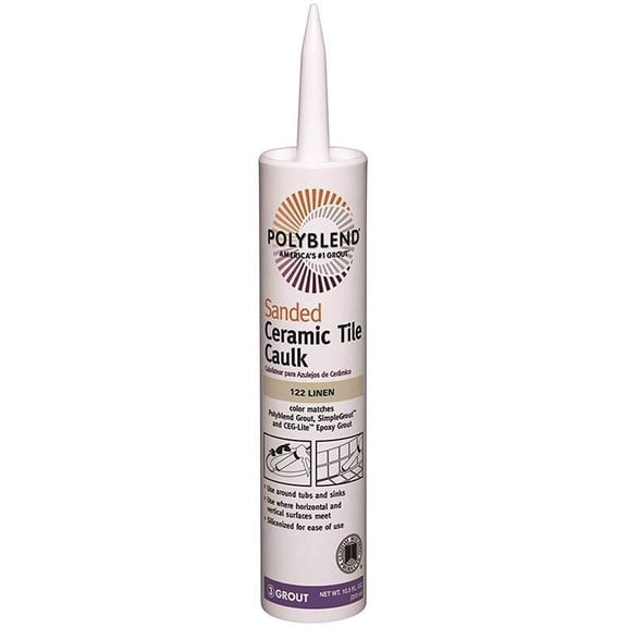 Custom Building Products Tile Caulk PC12210S-6 - Siliconized Latex - 10.5 oz, Sahara Tan