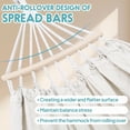 thumbnail image 4 of 1 Set Cotton Fabric Hammock Spreader Bar System 450 Lbs Capacity Portable Outdoor Bed, 4 of 7