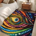 thumbnail image 4 of 3'x5' Area Rugs, Peacock Feathers Eye Indoor Outdoor Area Rug for Living Room Bedroom, Abstract Colorful Oil Painting Washable Bathroom Rugs Kitchen Floor Carpet Mats Home Decor Aesthetic, 4 of 8