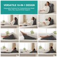 thumbnail image 2 of Juego de almohadas ortopédicas en forma de cuña Bedluxe Foam, gris oscuro, 2 of 6
