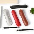 thumbnail image 4 of Clearance Office&Craft&Stationery under $5 PU Leather Large Capacity Pencil Case Student Stationery Bag Solid Color Simple Leather Pen Case Pen Protective Case, 4 of 9