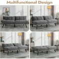 Comfortable Futon Sofa Bed, Memory Foam Loveseat, Convertible