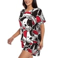 thumbnail image 2 of Bixox Women's Cute Dog Printed Pajama Set 2 Piece Lounge Set Top and Shorts Soft Pajamas, Shorts with Pockets, 2 of 7