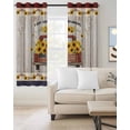 thumbnail image 2 of Vintage Sunflower Truck Kitchen Curtains Wooden Yellow Summer Botanical Floral Cafe Short Curtains for Bathroom Blackout Window Curtain Small Window Treatment Drapes for Bedroom Living Room 42"x45"x2, 2 of 9