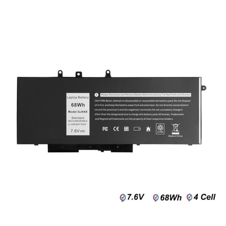 NEW Battery For Dell Latitude 15 5580 Series 7.6V 68Wh