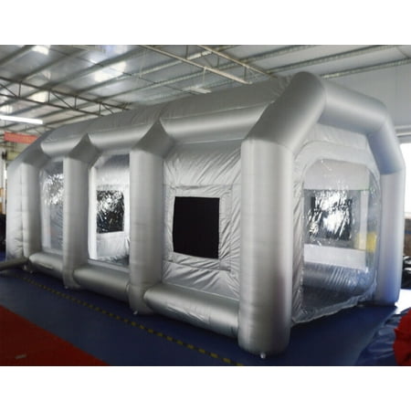 TECHTONGDA Giant Oxford Cloth Tent Inflatable Spray Paint Booth for Car with Filters 2 Blower Ventilation (Best Inflatable Paint Booth)