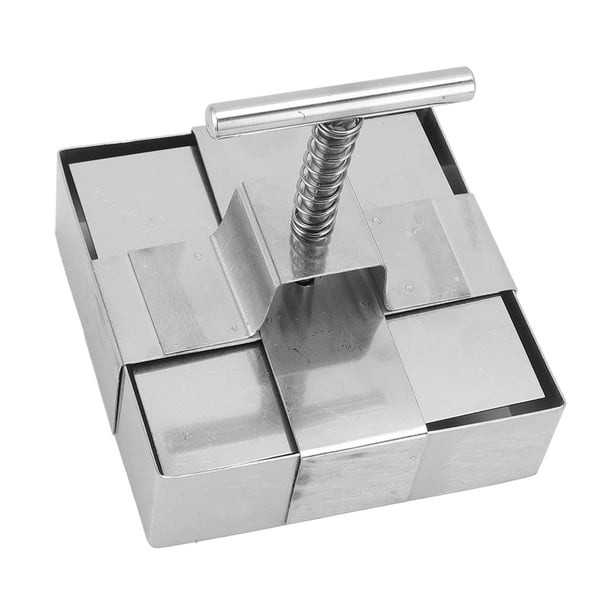 Cortador De Arcilla De Acero Inoxidable, Corte Preciso Hecho A Mano Con émbolo Con Resorte, Molde Para Hornear, Molde Cortador De Pasteles Para Ensaladas Y Postres