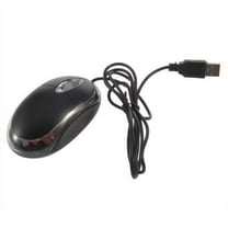 Cablevantage USB Wired Mini 3D Optical Scroll Wheel Mouse Mice for PC Laptop Desktop Black