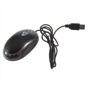 Cablevantage USB Wired Mini 3D Optical Scroll Wheel Mouse Mice for PC Laptop Desktop Black