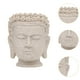 thumbnail image 5 of Escultura de maceta con cabeza de Buda, color gris, para decoración de plantas de interior. Altura 106 cm, 5 of 9