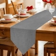 thumbnail image 2 of Vintage Gray Table Runner Linen Burlap Table Runner 90 Inches Long Modern Minimalist Pure Color Dresser Scarves for Kitchen Island Coffee Dining Room Party Wedding Banquet Holiday Decoration 13"x90", 2 of 8