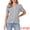 Gray, variant on DARING DIVA Women's Eyelet Tops V Neck Short Sleeve Knit Button Down Shirts S Pink