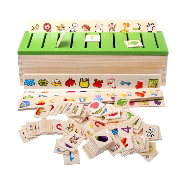 Juego de Juguetes de Madera BLESIY para Agrupar Caja de Rompecabezas Juguetes de madera Montessori