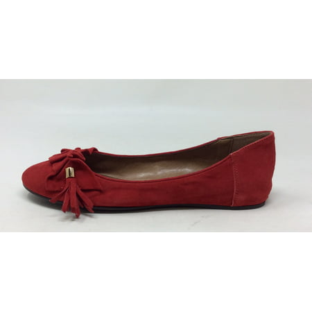 Andre Assous Womens Franie Ballet Flat Shoe Red Suede With Bow Size 36 EU 7