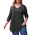 thumbnail image 5 of FOLUNSI Women's Plus Size Tops Casual Blouses Long Sleeve Flowy Tunic Tops m-4xl, 5 of 7