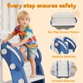 thumbnail image 2 of 10-in-1 Toddler Slide Playset for 1-3 Years Old, Indoor Outdoor Playground Equipment with Golf Set, Basketball Hoop, Climbing Frame, Drawing Board, Steering Wheel, 2 of 8