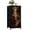 Color 2, variant on Dresser for Bedroom with 4 Storage Drawers Red Rose Contrasting Black White Dark Leaves Dressers Chest of Drawers Steel Framed Fabric Closet Organizers for Dorm Entryway