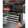 thumbnail image 4 of KFFKFF Metal Tool Box, 20.5-inch, Portable Metal Tool Box with 4 Drawers, Small Tool Chest with EVA Liners, 4 of 9