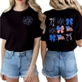 thumbnail image 2 of Basic Tees for Women Short Sleeve Crew Neck Graphic Printed T Shirts 2026 Spring Fashion Casual Tops, 2 of 5