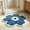 Blue, variant on PLPPYFS Flower Cute Bath Mat, Small Daisy Shaped Washable Bath Rug Non Slip Absorbent Bathroom Mat Funky Floral Toilet Rug Cute Bathroom Bedroom Flower Carpet for Women 4 Colors