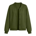 thumbnail image 4 of Ymyiu Womens Sweatshirt Womens Snap Sweatshirts Jackets Long Sleeve Casual Loose Outwear with Pockets(Green, S), 4 of 9