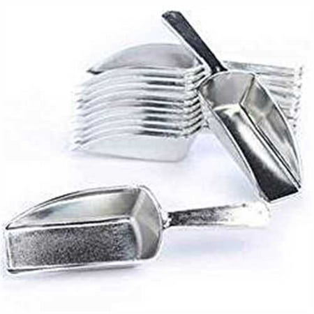 Metallic Silver Hard Acrylic Candy Buffet Scoops - Package of 12 for Wedding, Party and Special Event Candy Buffets