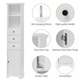 thumbnail image 3 of 68.3" Tall Bathroom Cabinet,Floor Freestanding Cabinet with 3 Drawers and Adjustable Shelf,Storage Cabinet with Anti-toppling Device,Narrow Floor Cabinet  for Bathroom Bedroom Living Room, 3 of 9