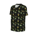 thumbnail image 2 of Balery Bee Floral Baseball Jersey for Men Casual Button Down Shirts Short Sleeve Active Team Sports Uniform-Small, 2 of 9