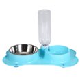 thumbnail image 1 of Cuenco doble tipo hueso para mascotas, cuencos de comida para perros, fuente de agua potable, alimentador para cachorros, azul, 1 of 8