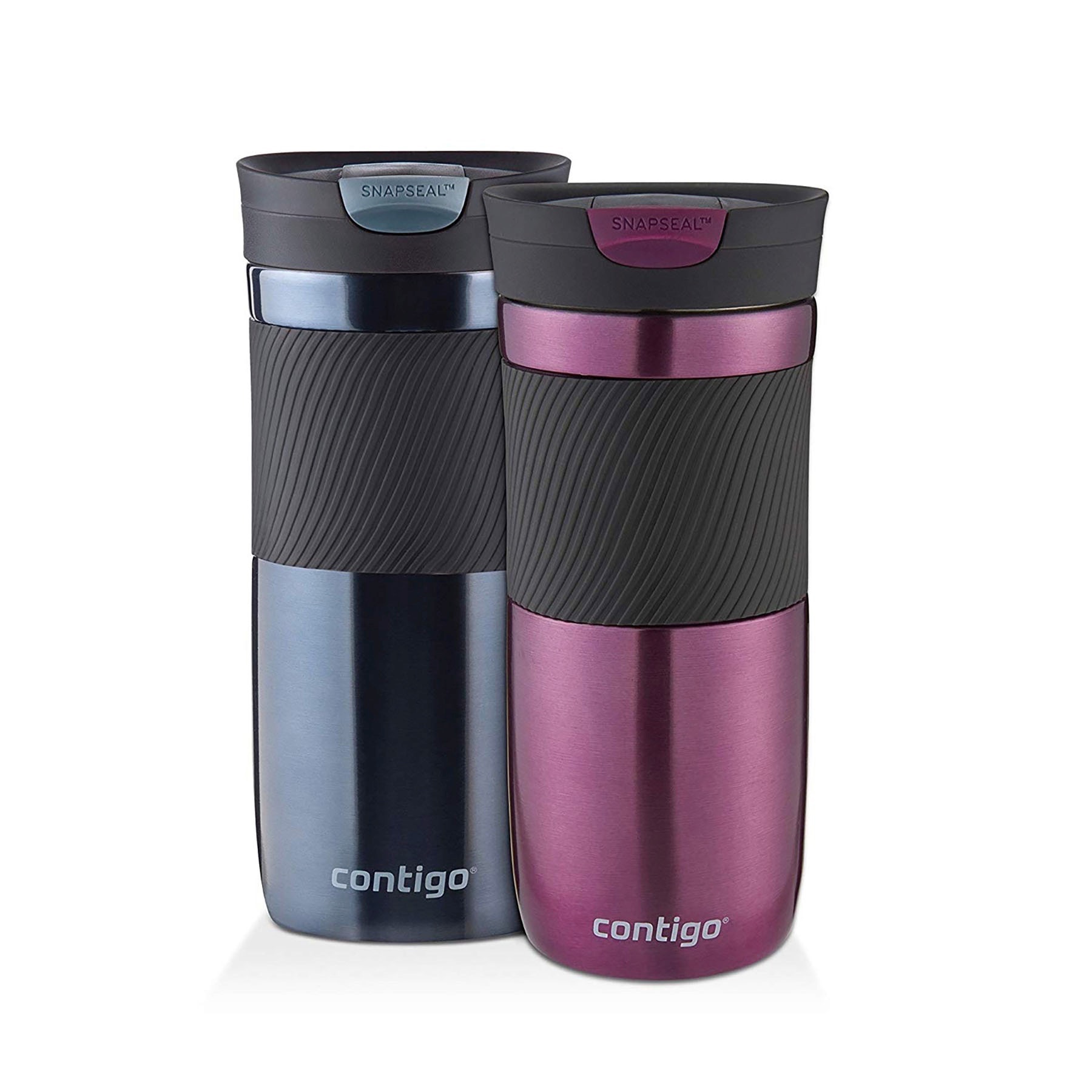 Contigo Byron Snapseal 16oz Radiant Orchid Stormy Insulated Travel Mug 2 Pack Walmart Com