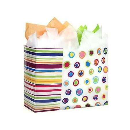 1 Unit Vogue Rainbow Spots Plastic Bags Bulk 3 Mil 16x6x12 Pack 250