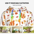 thumbnail image 4 of Lsque Squirrel InThe Forest3 Pattern Casual Women's Hoodie,Hooded Sweatshirt with Kangaroo Pocket,Pullover Hoodie with Eye-catching Drawstrings-X-Large, 4 of 7