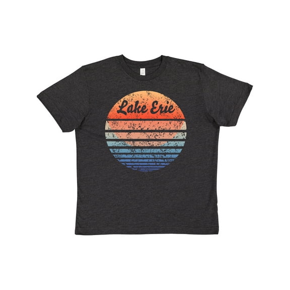 Inktastic Lake Erie Distressed Retro Sunset Youth T-Shirt