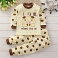 thumbnail image 2 of UACY Toddler Baby Girls Boys 2 Piece Polka Dot Outfit Pig Print Sweatshirt and Elastic Waist Leggings Set (Beige, 12-24 Months), 2 of 4