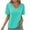 Green, variant on ChaoHeng Plus Size Summer Tops for Women on Sale Fashion Women's Summer V-Neck Solid Short Sleeve Sexy Top Blouse