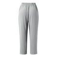 thumbnail image 5 of Easter Plus Size Pants- Women's Solid Color Daily Commuting Fashion Casual Radish Pants, 5 of 5