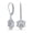 Clear, variant on Womens Winter Holiday CZ Snowflake Dangle Chandelier Earrings in Sterling Silver