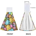 thumbnail image 4 of SKYSONIC 2 PCS 12"x17" Hand Towels for Kitchen Cute Doodles Bunny Bathroom Hand Towels Kitchen Towels with Hanging Loop, Floral Sun Hanging Tie Towels, 4 of 6
