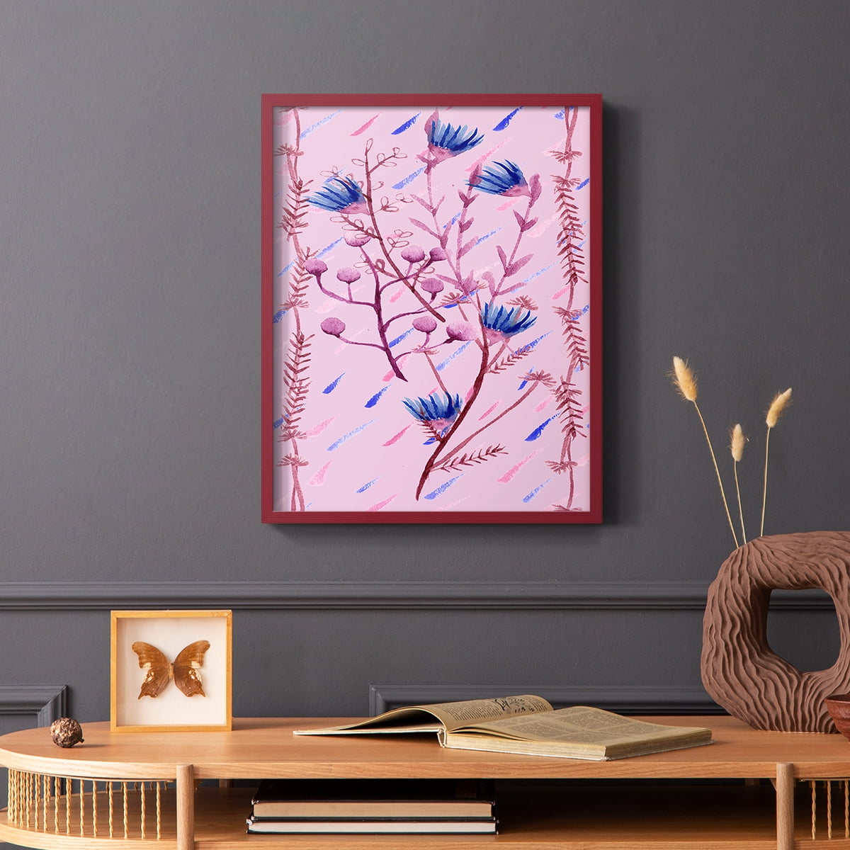 XO Collection B Framed Print - Solid Wood in Single Picture Frame Solid Wood 2 Framed Print