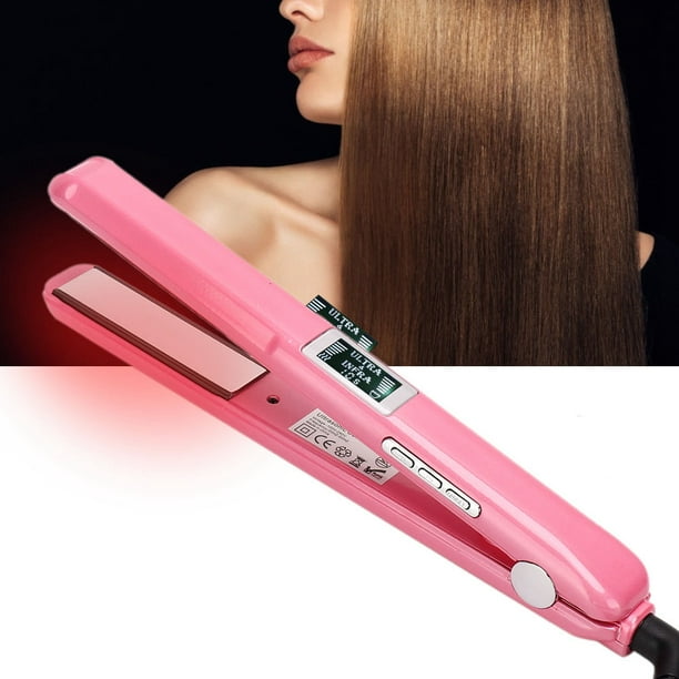 Ultrasonic Infrared Hair Straightener Cold Wave Hair Straighten Curling Iron Pink US Plug Walmart