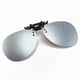 thumbnail image 1 of Aviator Style Clip-On Mirrored Sunglasses with Silver Lens Design, 1 of 2