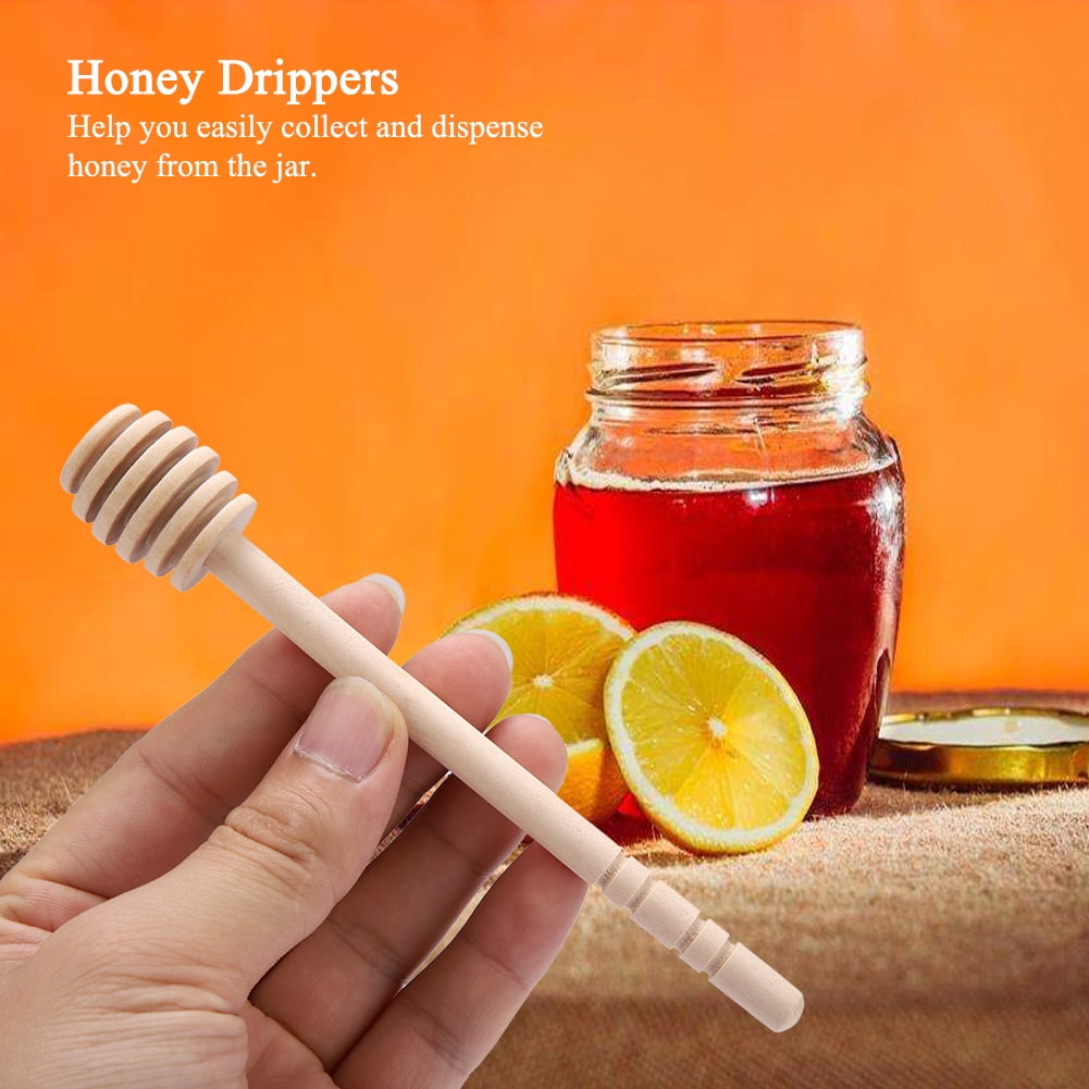 24Pcs Wooden Honey Dipper Sticks, Mini Honeycomb Stick Stirring Rod For Honey Jar Dispense Drizzle Honey And Wedding Party Gift(10.5cm - View #8