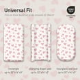 thumbnail image 6 of Gllquen Baby Bassinet Sheets Set 4 Pack, for Newborn Baby Girls 32"X16", Pink Heart, 6 of 7