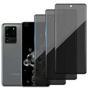3-PACK Privacy Screen Protector Compatible with Samsung Galaxy S20 Ultra, Anti Spy Black Tempered Glass Protective Film for Samsung S20 Ultra [Easy Installation] [Bubble Free] [Case Friendly]